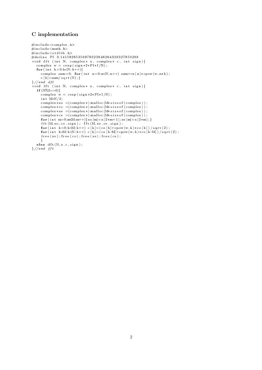 Fast Fourier transform and applications: (examples in C and Python (and C#))