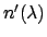 $n'(\lambda)$
